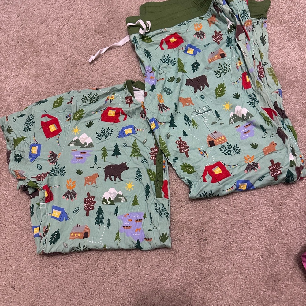 Little Sleepies Camping Print Pajama Set